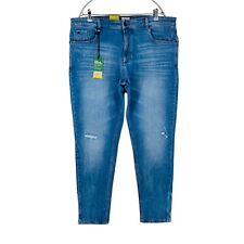 Camel Active Toronto Hommes Bleu Standard Coupe Fuseau Jean Déchiré Size W40 L34