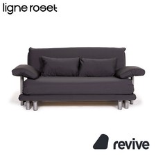 Ligne Roset Multy Tissu Canapé Gris Trois Places Avec Fonction Lit #14239