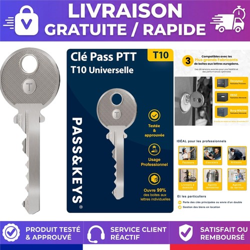 Clé pass ptt t10 universelle - clé,