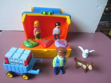 Lot playmobil 123 :  petit marché transportable .
