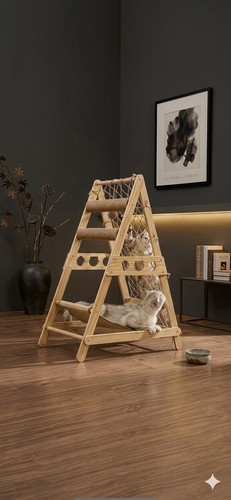 Arbre chat design triangle - arbre,