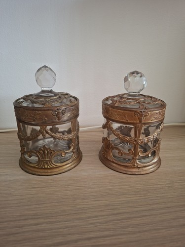 Paire pots poudre - de, à