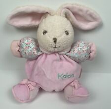 KALOO Plush Bunny Rabbit Lovey Pink Floral Rattle Toy
