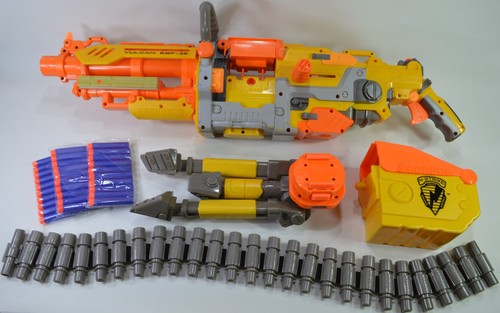 Nerf vulcan with - nerf, darts