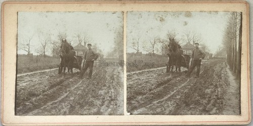 Paysan avec son cheval - , sa