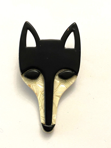 Ancienne grande broche loup - grande,