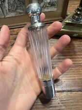 XIX Eme Crystal & Silver Minerva Silver & Crystal Vial & Bottle