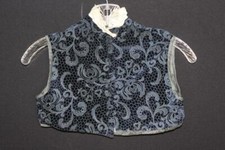 Rare Gilet En Velours Brodé