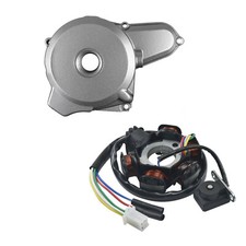 6 Coil Stator Magneto & Cover Kit 50cc 110cc 125cc Taotao Coolster ATV Dirt Bike