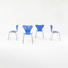 1996 Arne Jacobsen for Fritz Hansen Series 7 Chair in Blue Model 3107 Sets Avail