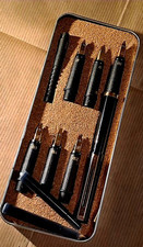 Lot of 6 Vintage Platinum Pen Pens, Made in England