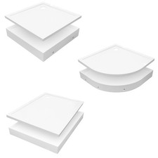 Bac de Douche Receveur Lisse Blanc Avec Styroporträger Acrylique Carré Quart