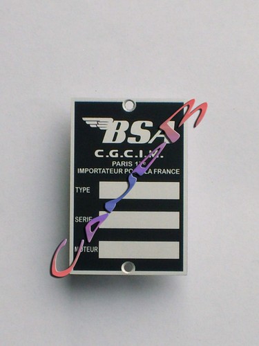 Plaque cadre bsa rupture - plaque, de