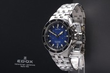 [Exc+5 w/ BOX] EDOX Delfin Chronograph Diver 10109 Quartz 46mm Men's Swiss Watch