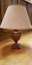 Louis Drimmer Table Lamp Brown Ceramic Vintage with Shade