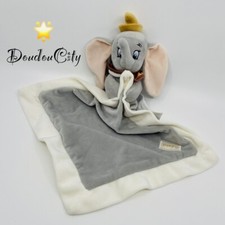 3921🌟Doudou Plat Dumbo Disney Nicotoy Simba Toys Éléphant Gris Mouchoir