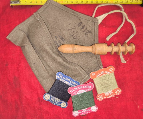 Trousse couture toile kaki - couture,