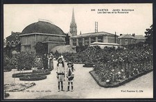 Old postcard Nantes, Botanical Garden, Les Serres et la Roseraie 