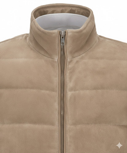 New men beige suede leather - new, men's