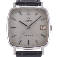 OMEGA Geneva 162.0060 vintage Date SS/Leather Cal.1012 Automatic Men's L#142879