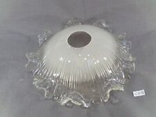Antique clear satin glass lampshade, 40 mm hole, Ø 19.5 cm (CS12)