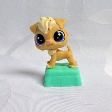 LITTLEST PETSHOP LPS #21 HASBRO DOG WHEATON WHEATEN TERRIER ON GREEN CUSHION
