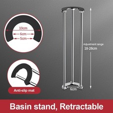 Tige de support d'évier à structure triangulaire pour installation stable dans