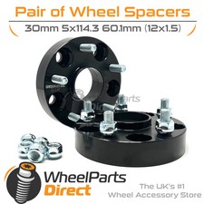 Bolt-On Wheel Spacers (2) 5x114.3 60.1 30mm for Toyota RAV4 [Mk3] 05-12