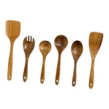 Set 6 Ustensiles Cuisine Bois