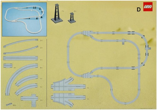 Lego train rails chemin - 9v,