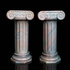 Capitello Classique En Marbre Rose Du Portugal H.90cm