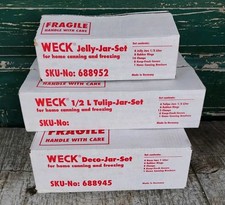 Weck Jars NOS 3 Boxes
