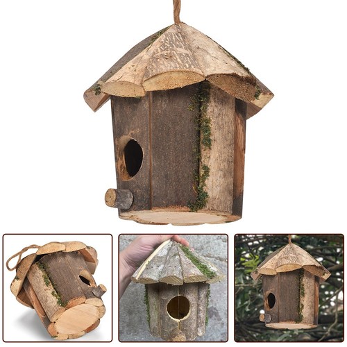 Cabane oiseaux bois - cabane, à
