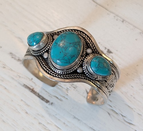 Bracelet jonc argenté fait - argenté,
