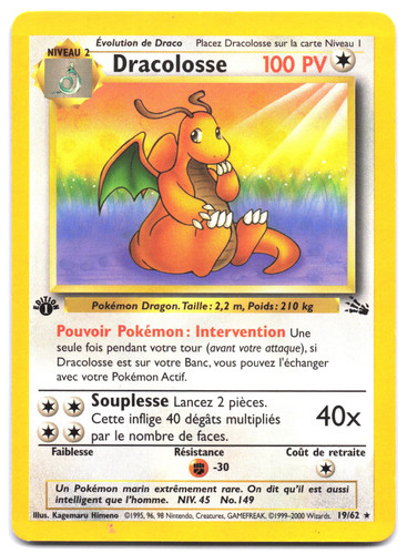 Carte pokémon dracolosse - carte,