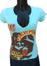 T-shirt bleu ROSE D. manches