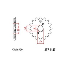 Pignon P 420 Z 12 DERBI FÉNIX