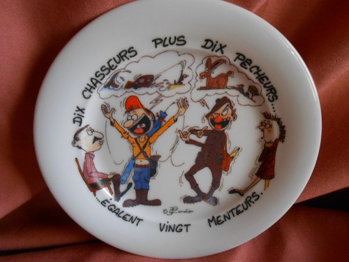 Assiette humoristique - assiette,