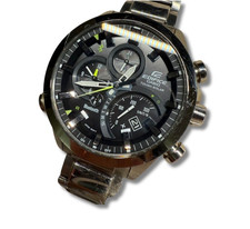 CASIO EDIFICE EQB-500 Black Yellow Chronograph Bluetooth Watch From Japan