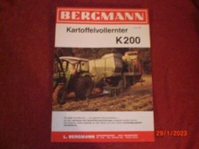 BROCHURE   PUBLICITAIRE  ARRACHEUSE    PdT  BERGMANN K 200
