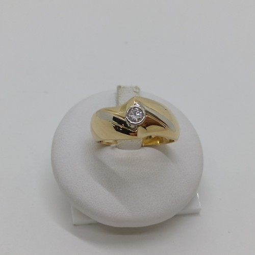 Bague homme jaune et - or,