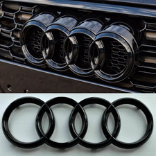 LOGO 273mm CALANDRE NOIR BRILLANT POUR AUDI A3 A4 A5 A6 A7