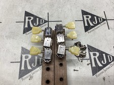 Gibson Deluxe Tuners Tuning Keys Pegs Heads Nickel Tulip Button 3 Per Side