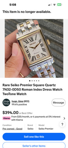 Rare seiko premier - rare, square