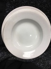 3 anciennes assiettes Creuse A Pâtes faïence fine blanche Sarreguemines  (107)