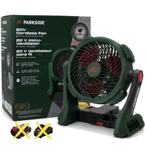 Parkside 20v ventilateur - ventilateur, sans