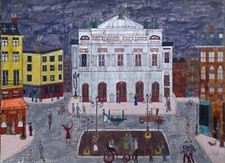 Ancien TABLEAU NAIF Dessin