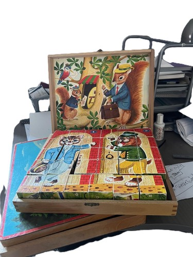 Ancien jeu cubes - jeu, bois