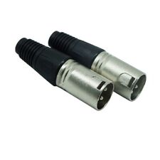 2 connettori MASCHIO XLR Cannon  3 pin - x cavi microfoni/prolunghe