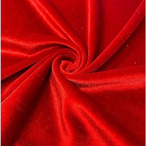 Tunique rouge tissu - , velours